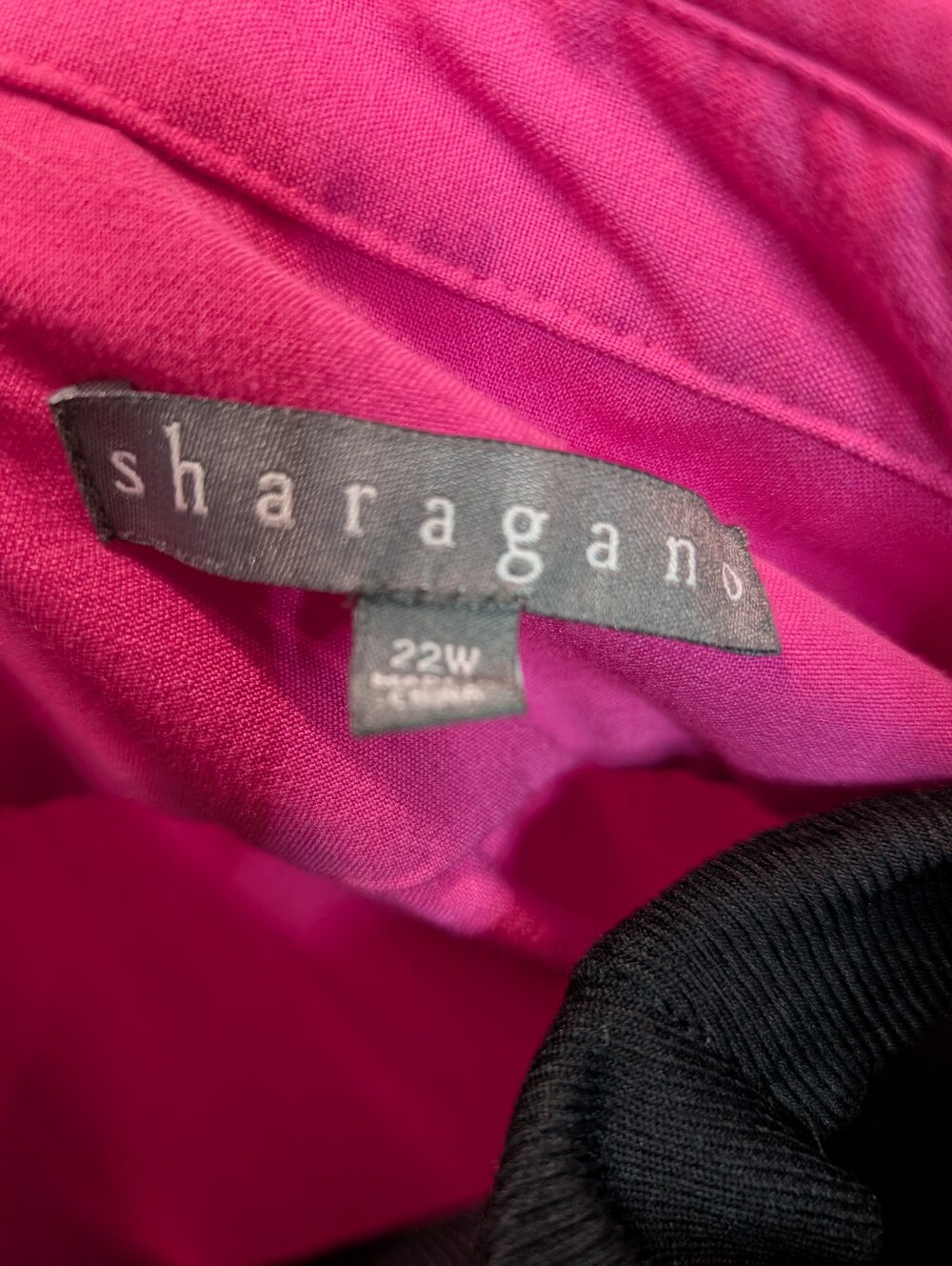 Sharagano Hot Pink Button Down Shirt Dress - Picture 4 of 4